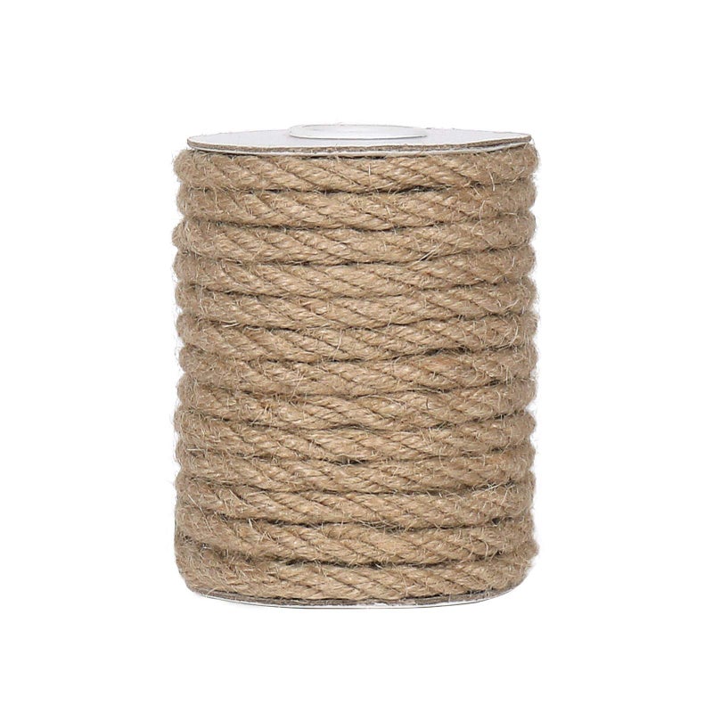 Tenn Well 6mm Jute Rope, 33 Feet Natural Craft Rope Thick Twine for Gardening, Bundling, Decorating, DIY Crafts (Brown) - Image 1